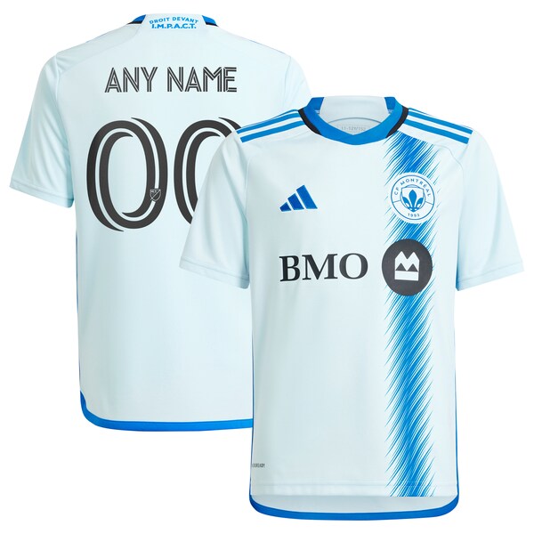 CF Montreal adidas Youth 2024 La Main Replica Custom Jersey – Light Blue