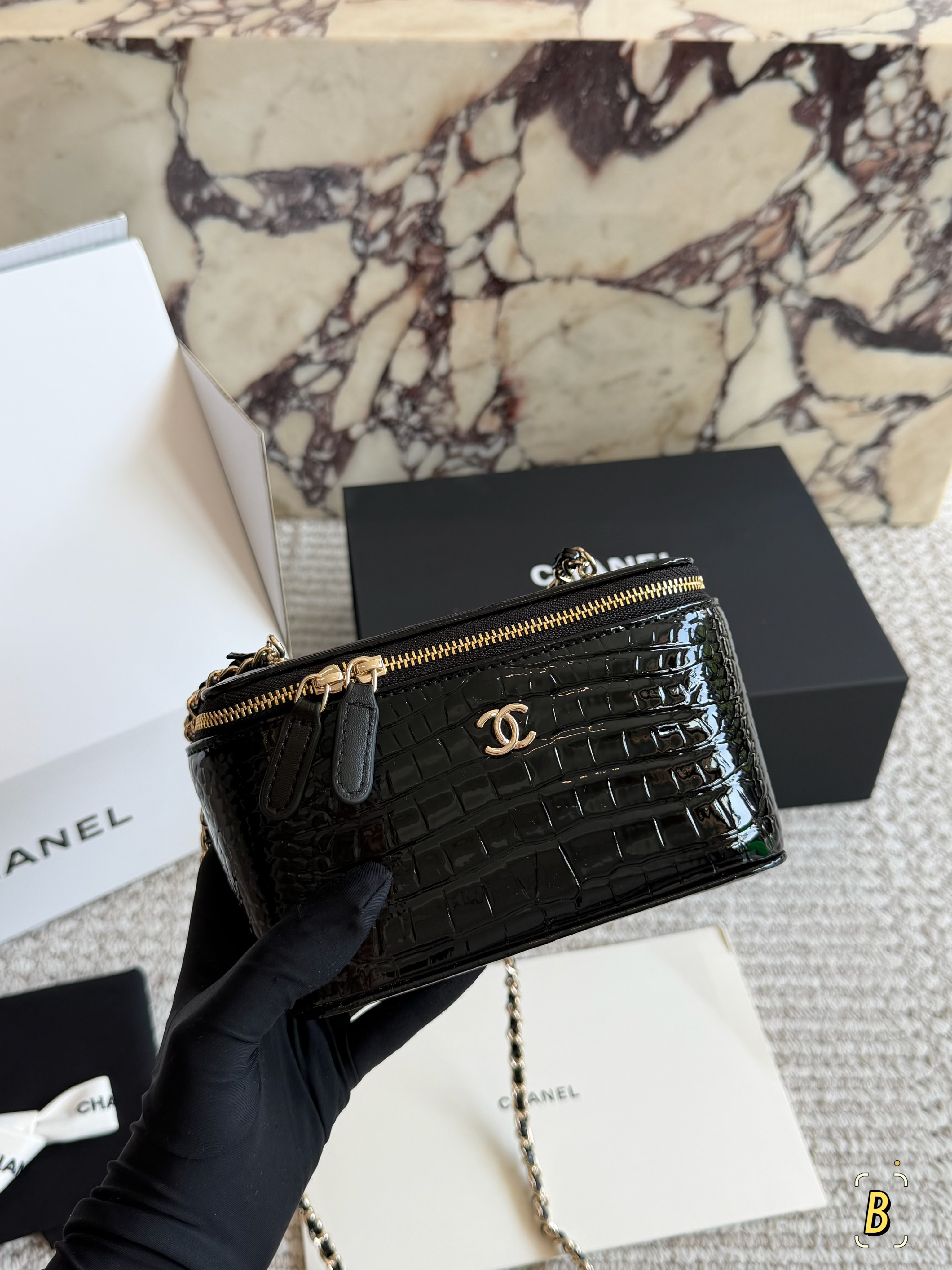 Chanel cosmetic box bag
