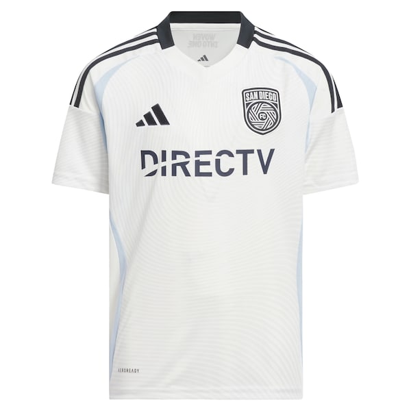 San Diego FC adidas Youth 2025 Woven Into One Replica Jersey - White