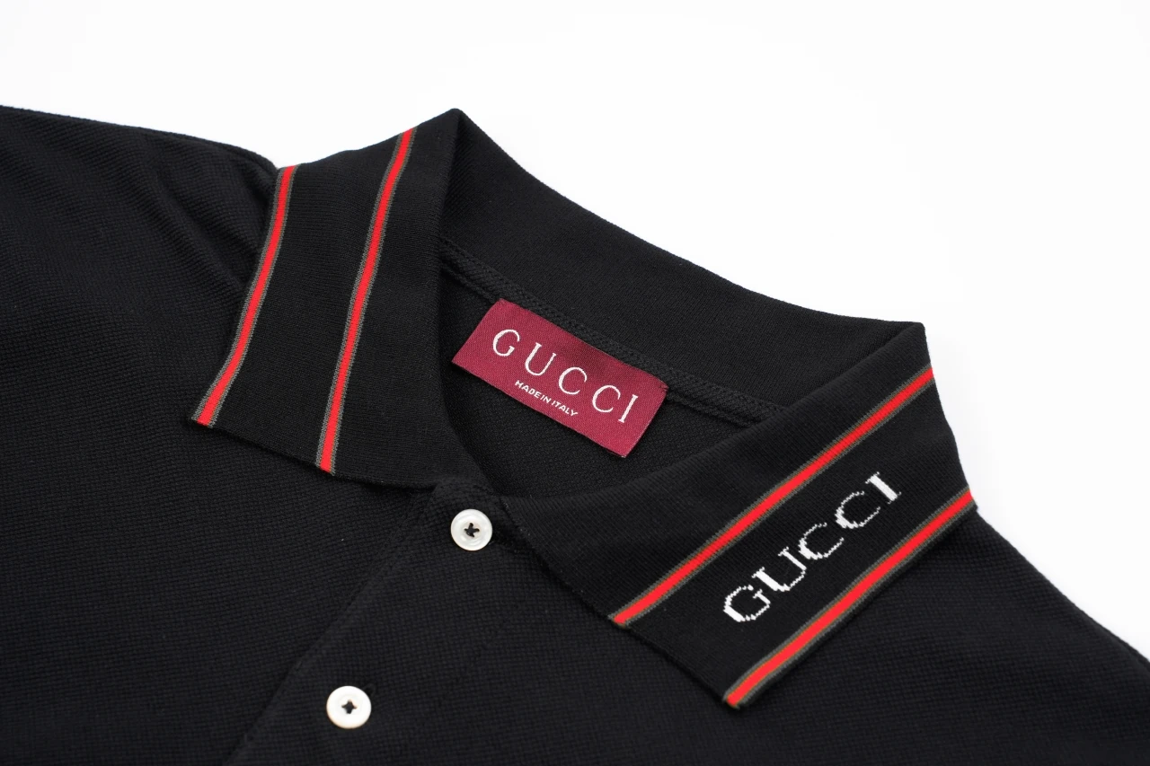 GUCCI Black G-Letter Collar Polo Shirt product photo from LabelPicks