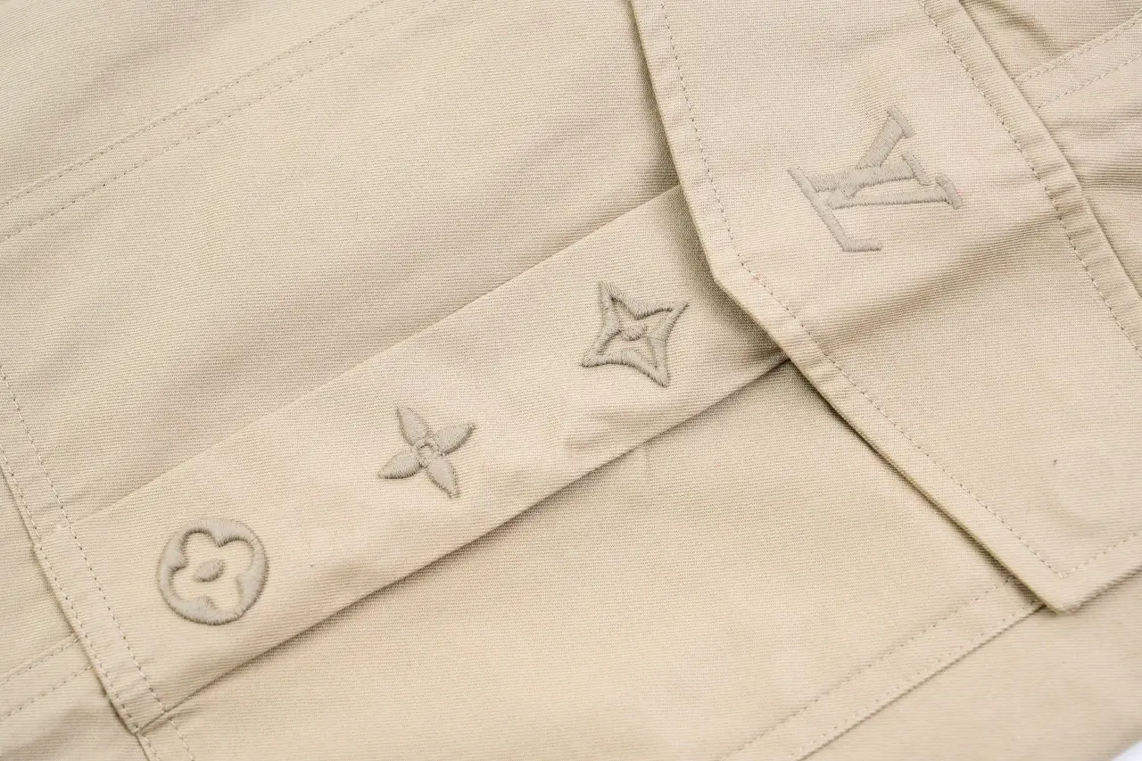 Louis Vuitton Khaki Multi Pocket Embroidered Cargo Pants product photo from LabelPicks