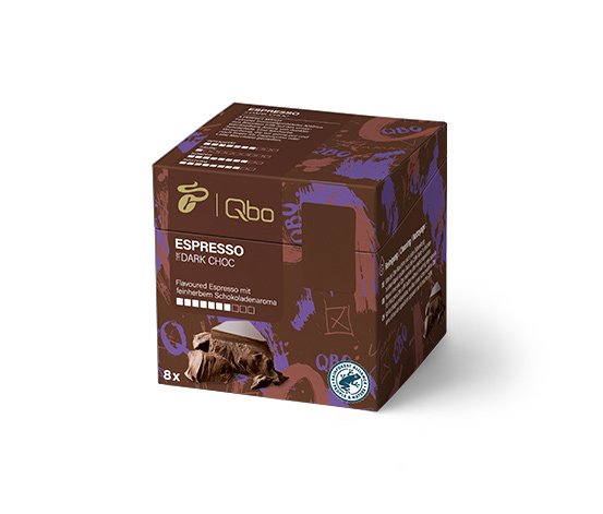 Qbo Flavoured Espresso Dark Choc 8er