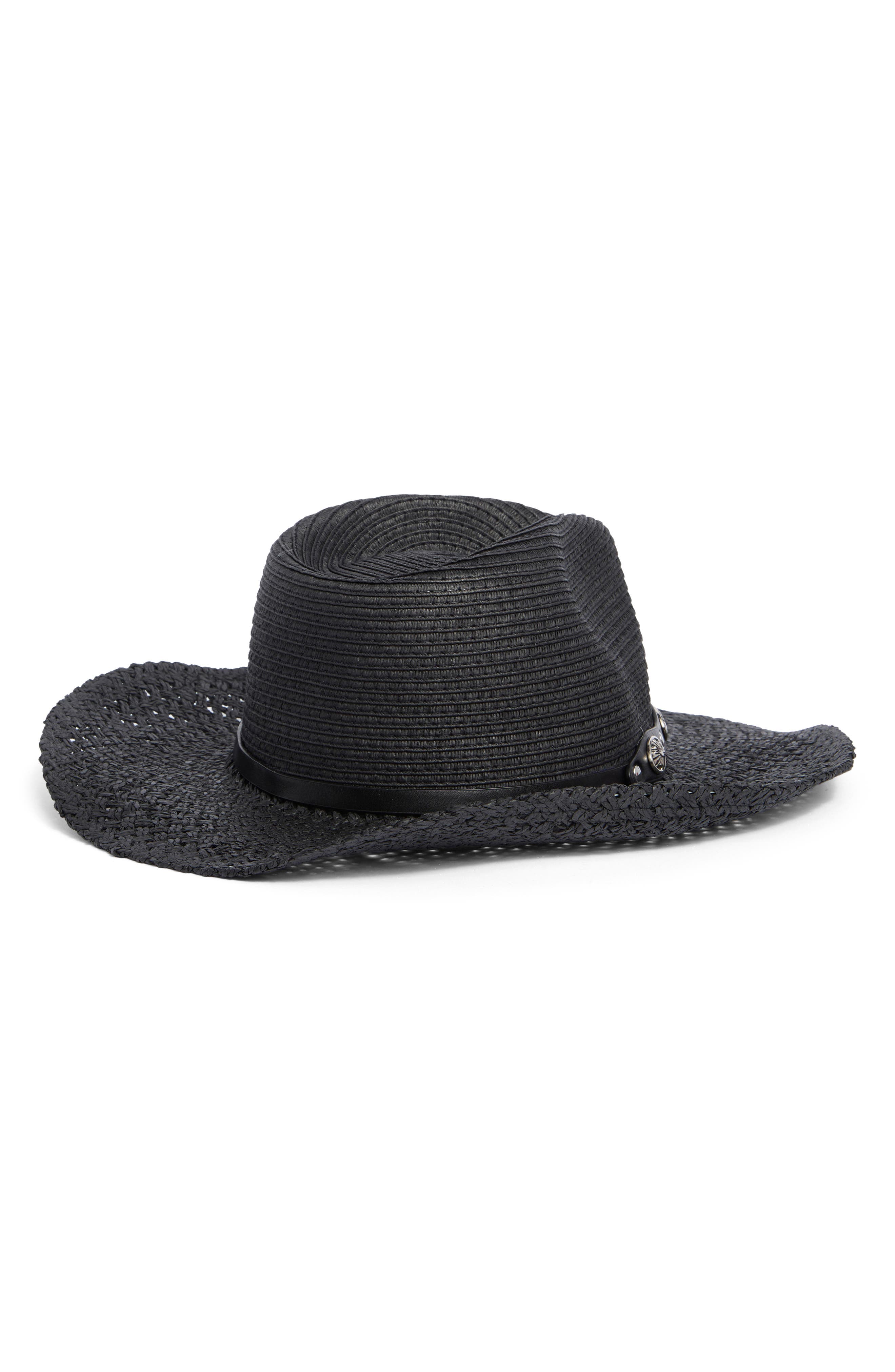Vince Camuto Concho Trim Cowgirl Hat