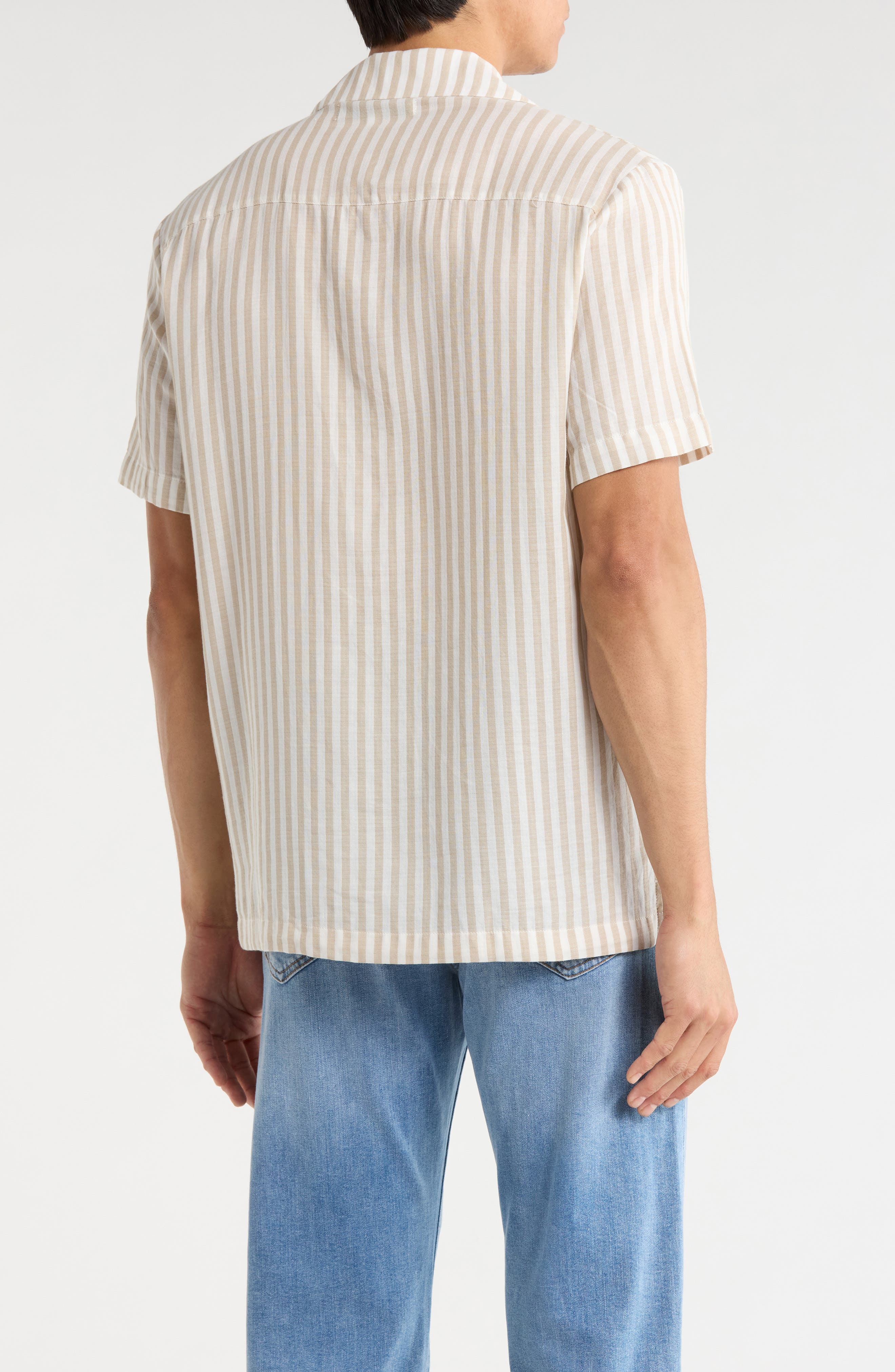 Joe's Striped Cotton Camp Shirt