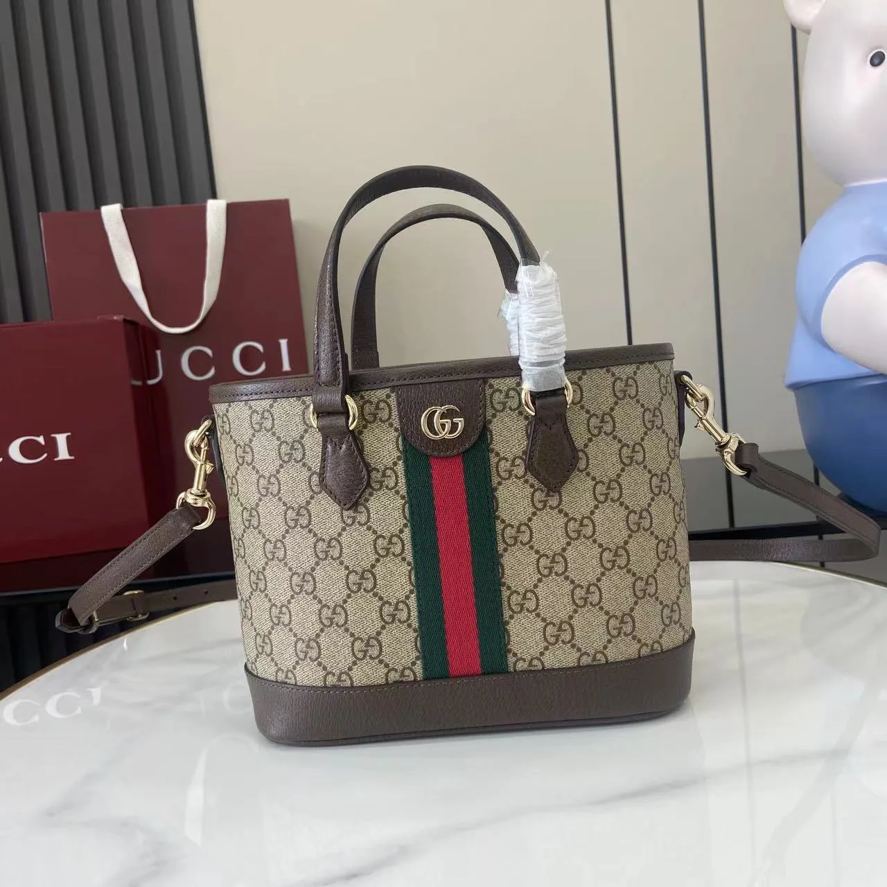 Gucci Brown Ophidia Top Handle Bag product photo from LabelPicks