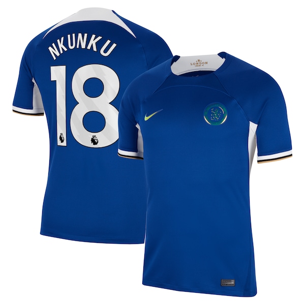 Christopher Nkunku Chelsea Nike 2023/24 Home Stadium Replica Jersey - Blue/Mint/Navy