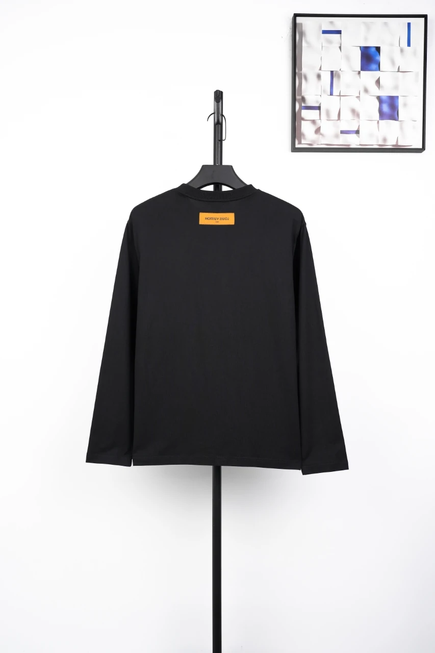 Louis Vuitton Black Embossed Long Sleeve Base T-Shirt product photo from LabelPicks