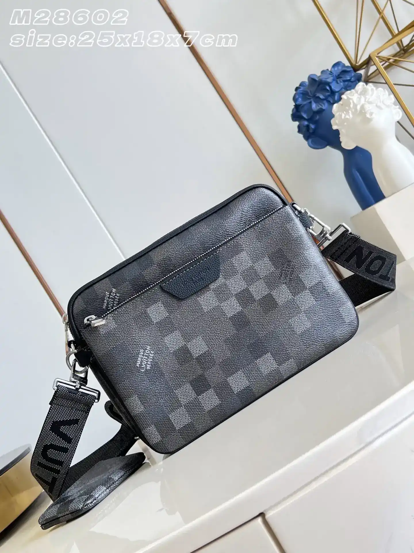 Louis Vuitton Grey Damier Canvas Crossbody Bag product photo from LabelPicks