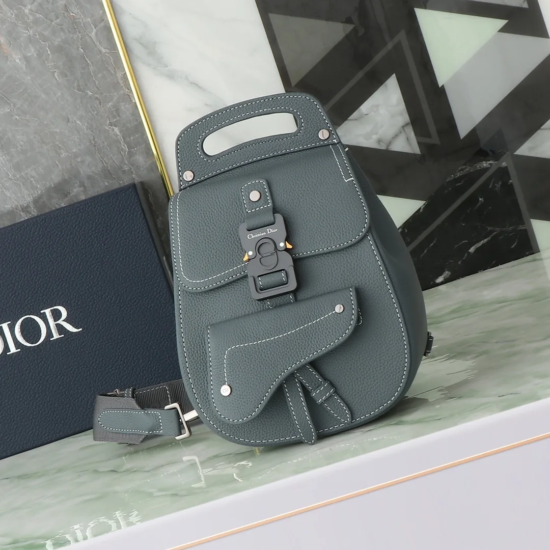 Dior Gallop Grey Oblique Canvas Saddle Bag product photo from LabelPicks