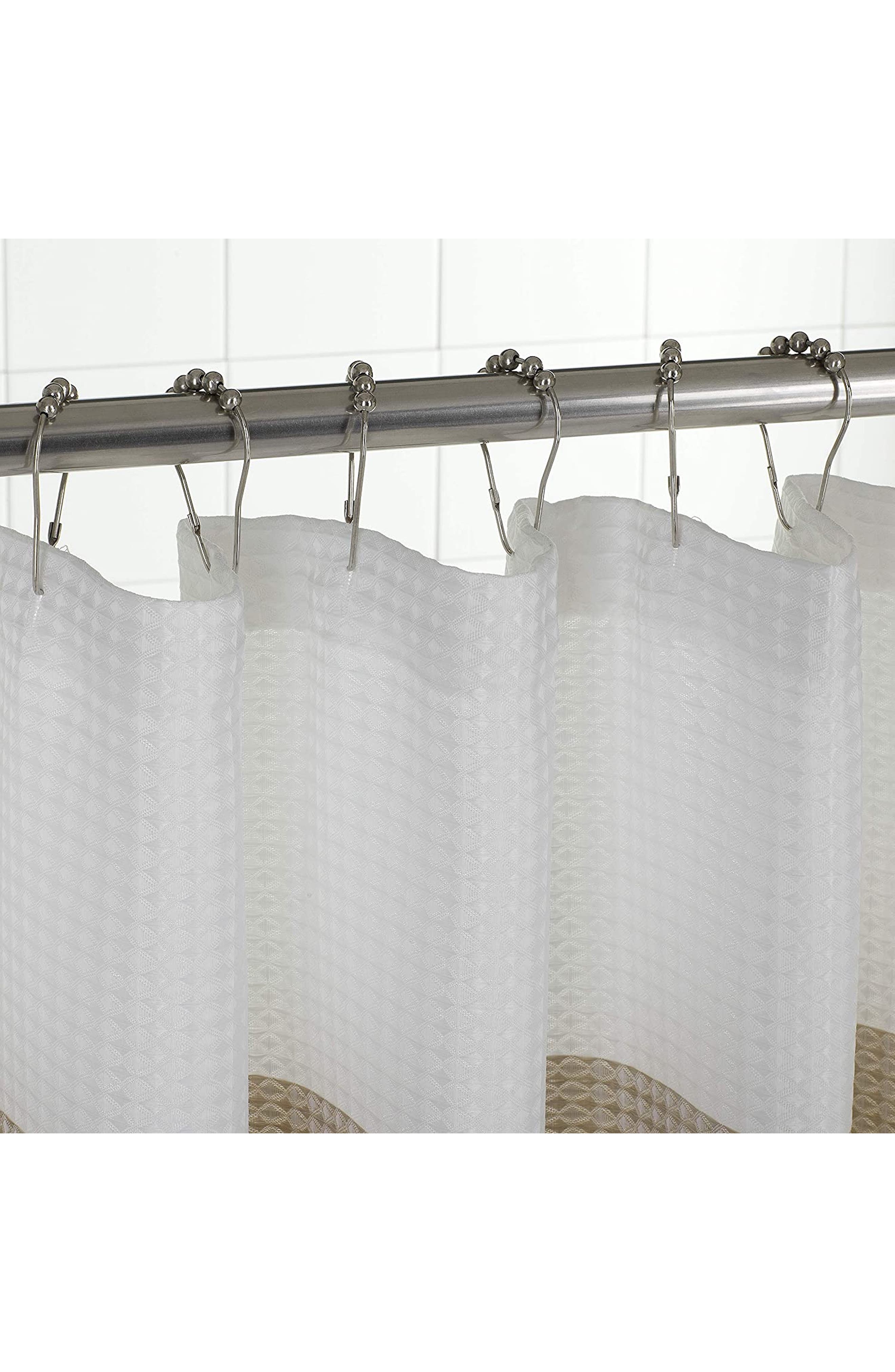 DAINTY HOME Shades Ombré Waffle Texture Shower Curtain