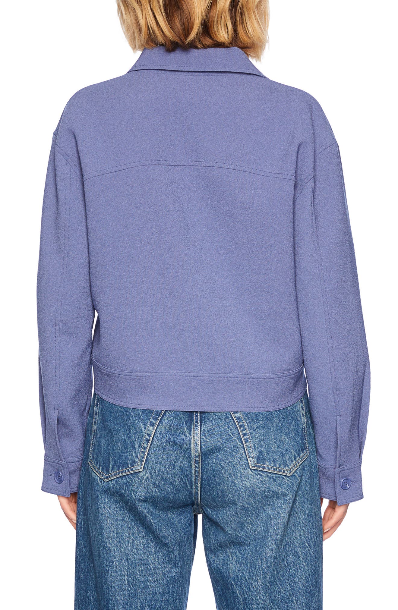 Susana Monaco Pebble Weave Button-Up Jacket