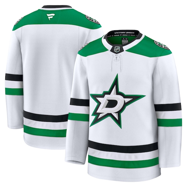 Dallas Stars  Away Premium Jersey - White/Black/Kelly Green