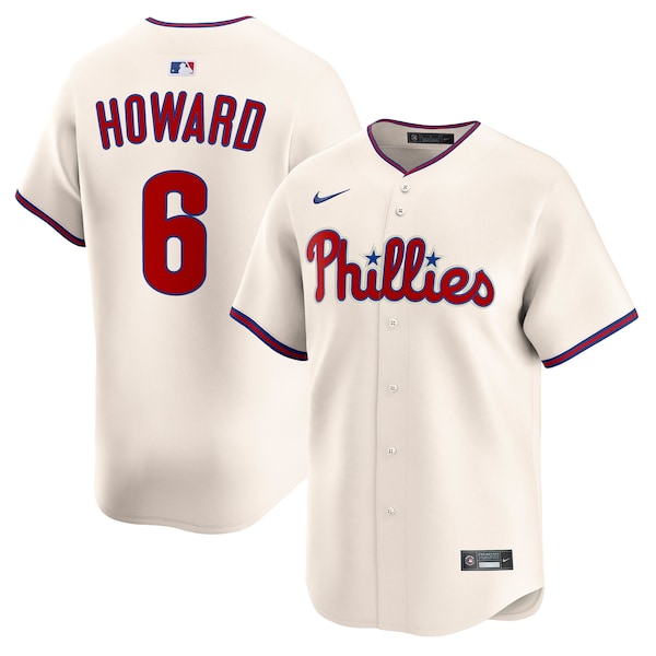 Ryan Howard Philadelphia Phillies Nike Alternate 2 Retired Limited Player Jersey - Cream/White