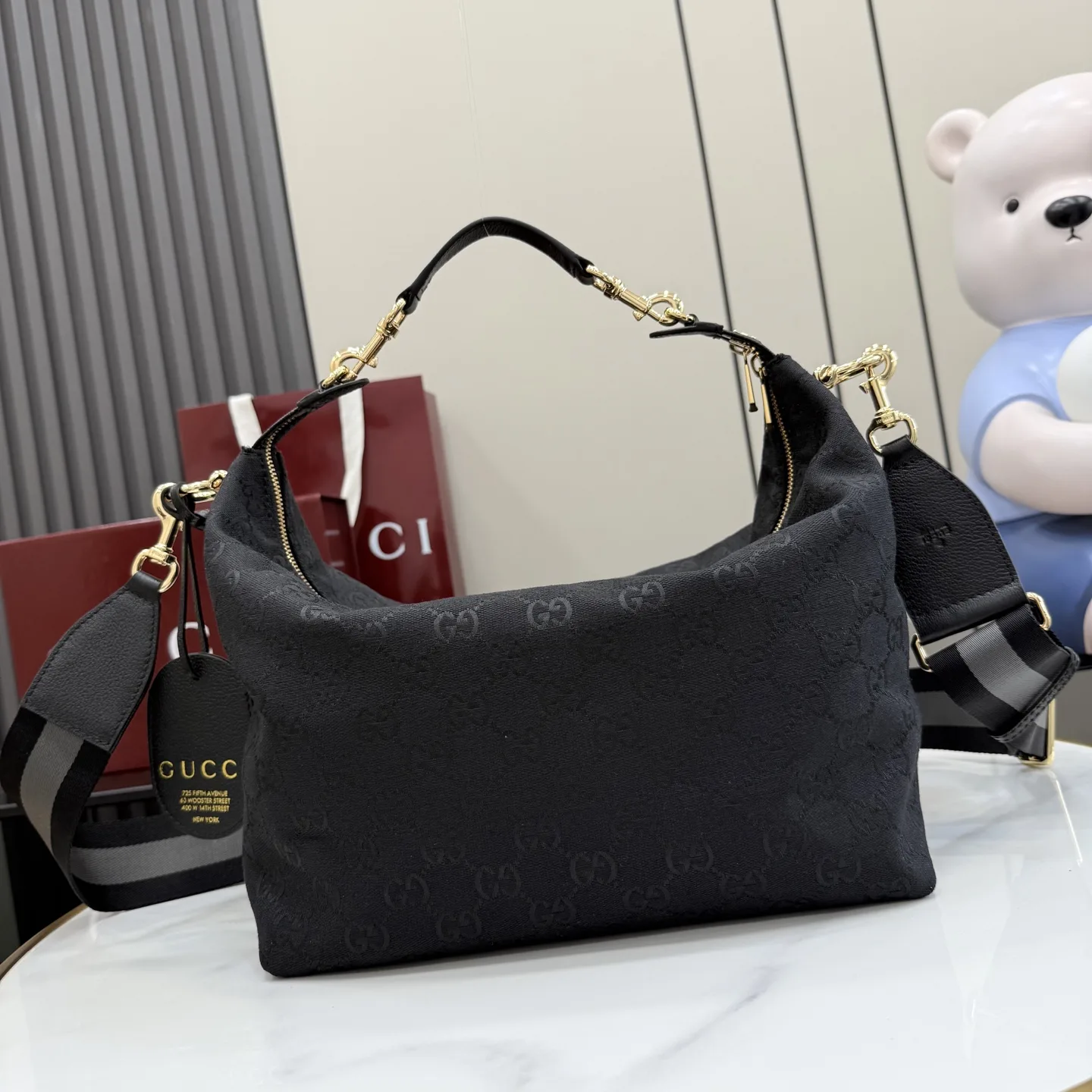 Gucci Black Canvas and Leather Shoulder Bag product photo from LabelPicks