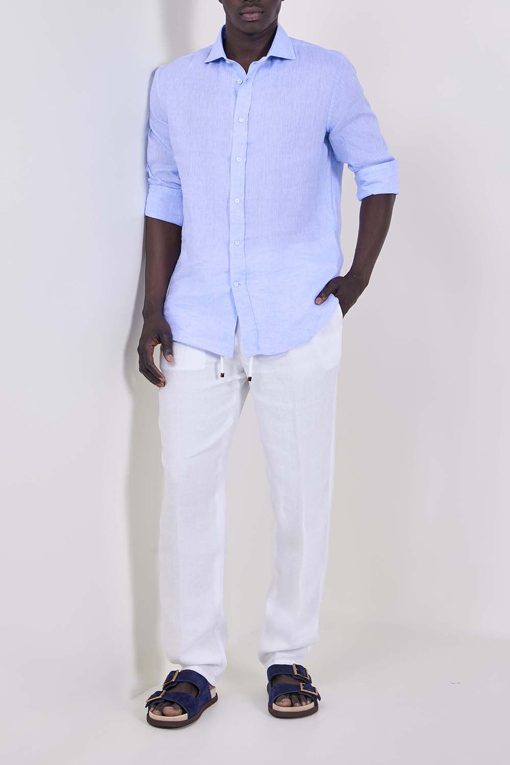 BRUNELLO CUCINELLI חולצה מכופתרת בגזרה משוחררת