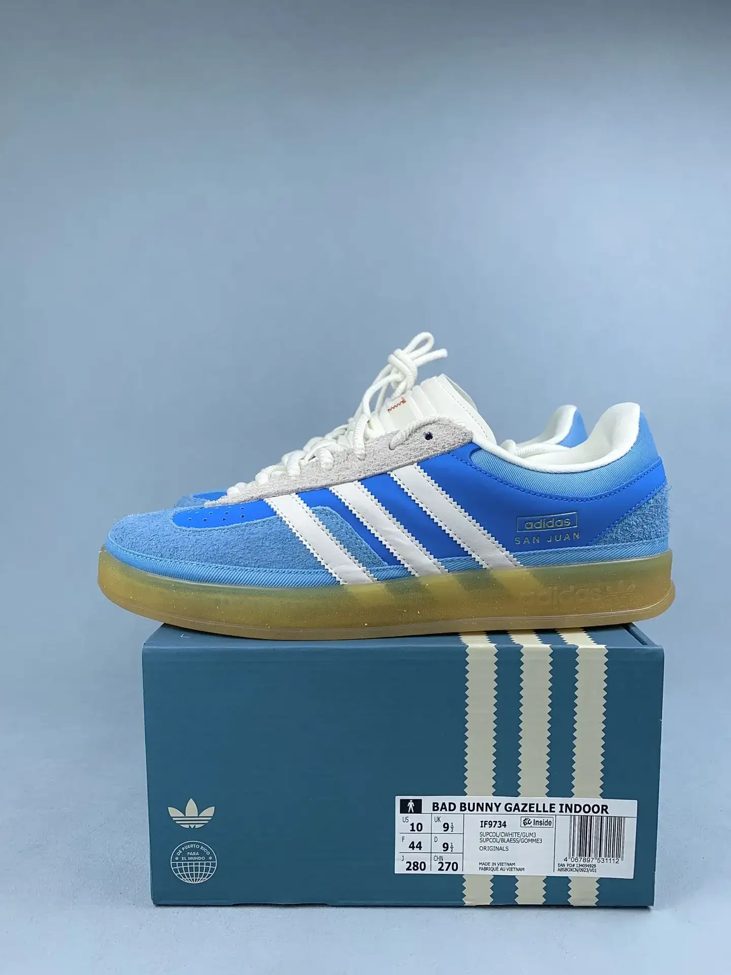 Bad Bunny x adidas Gazelle Indoor San Juan Shoes product photo from LabelPicks