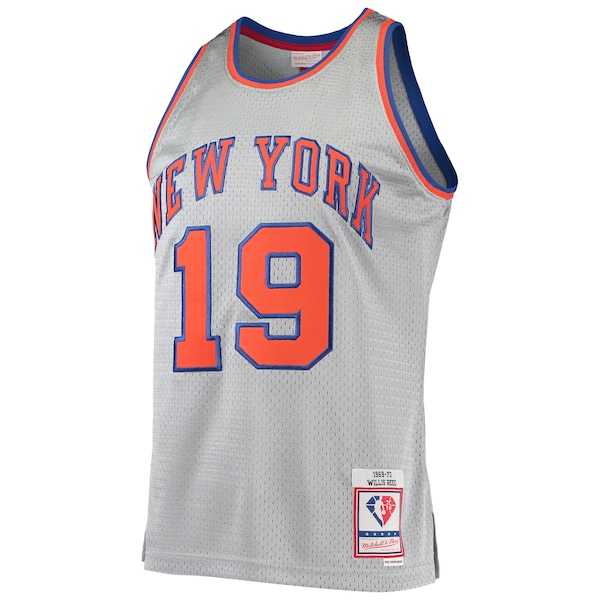 Willis Reed New York Knicks 75th Anniversary 1969/70 Hardwood Classics Swingman Jersey - Silver