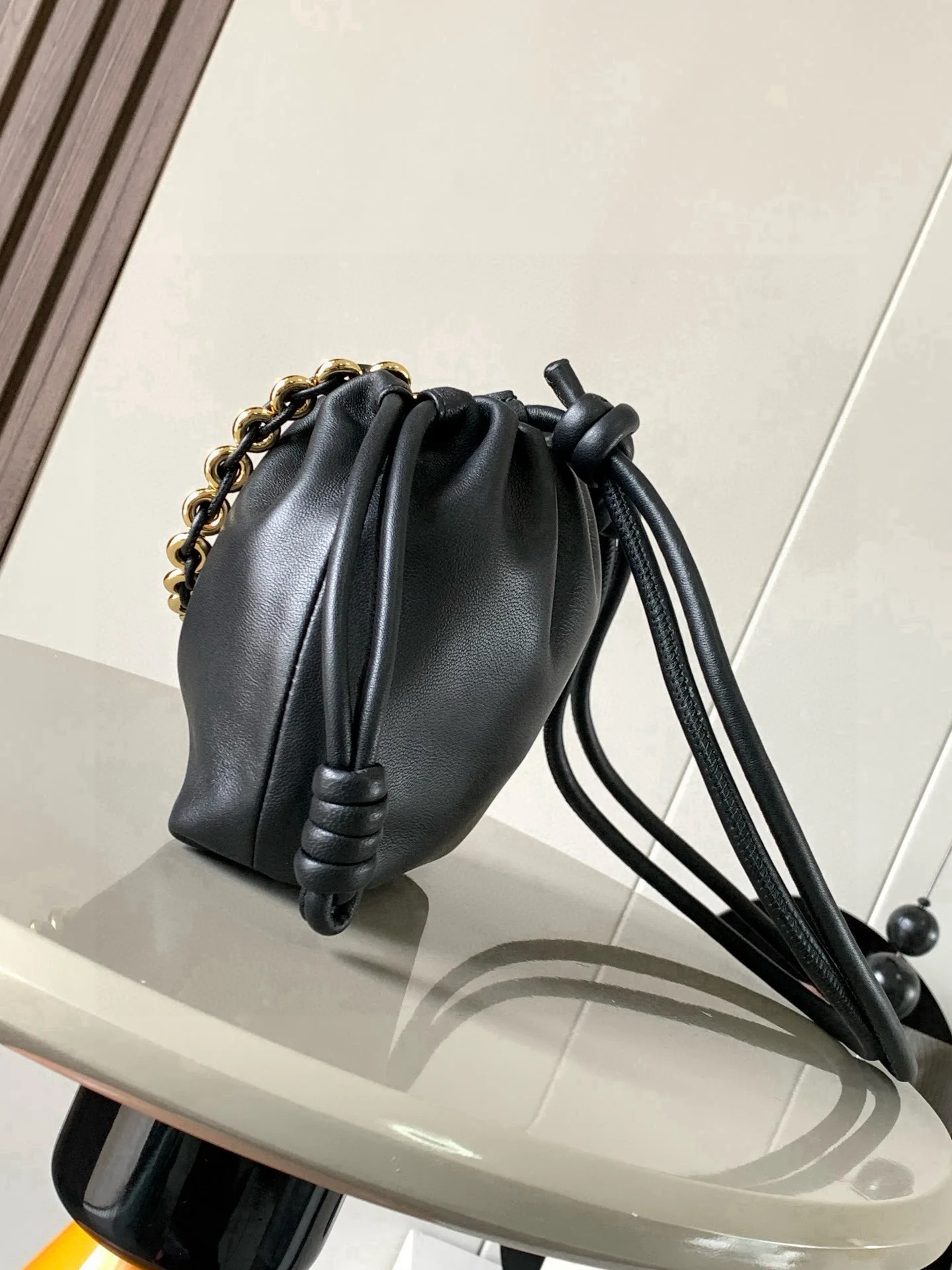 Loewe Black Flamenco Lambskin Bucket Bag product photo from LabelPicks