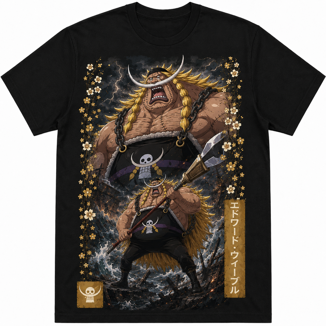 Remera Anime Edward Weevil One Piece Manga Corta