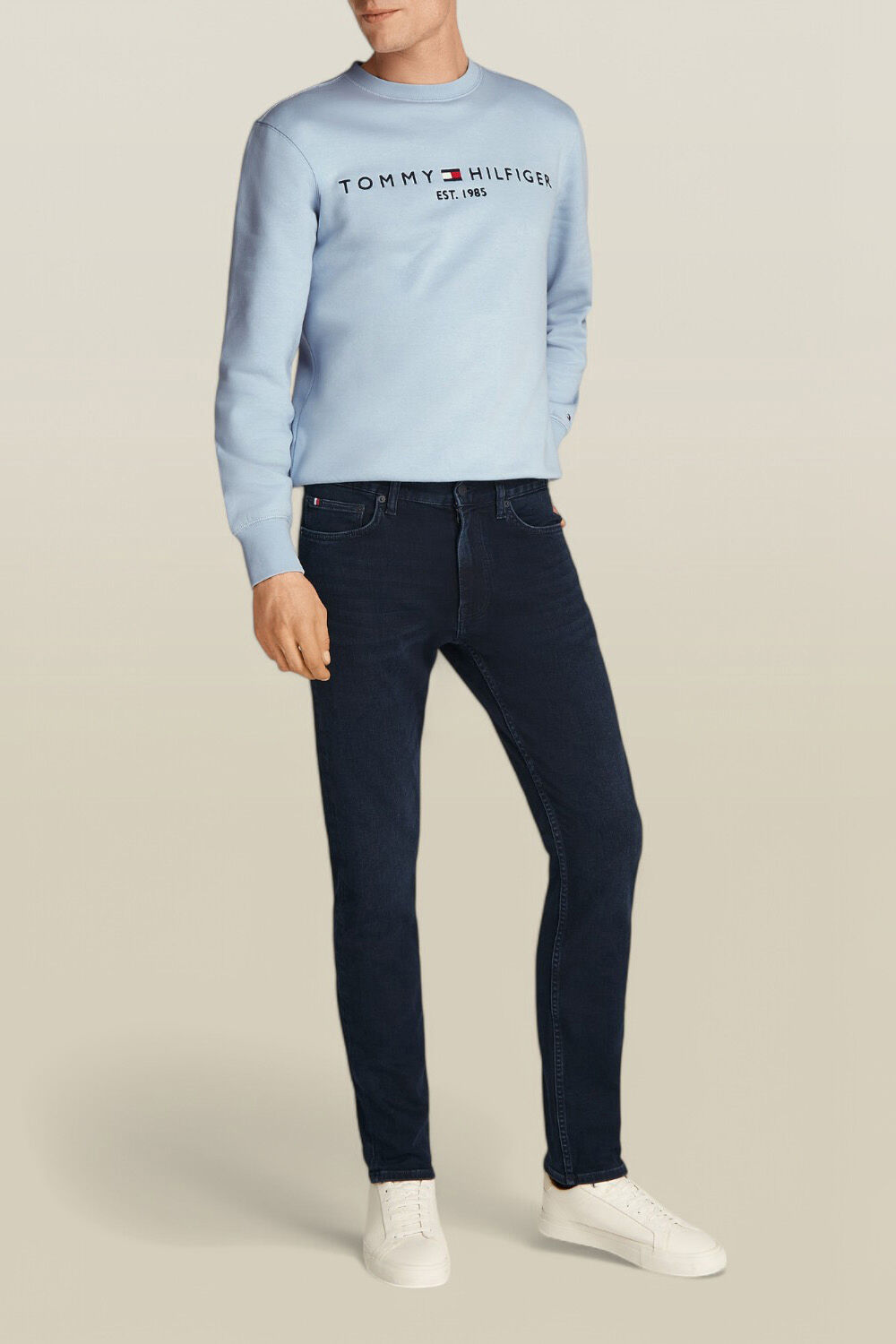 TOMMY HILFIGER מכנסי ג'ינס בגזרת סלים ישרה