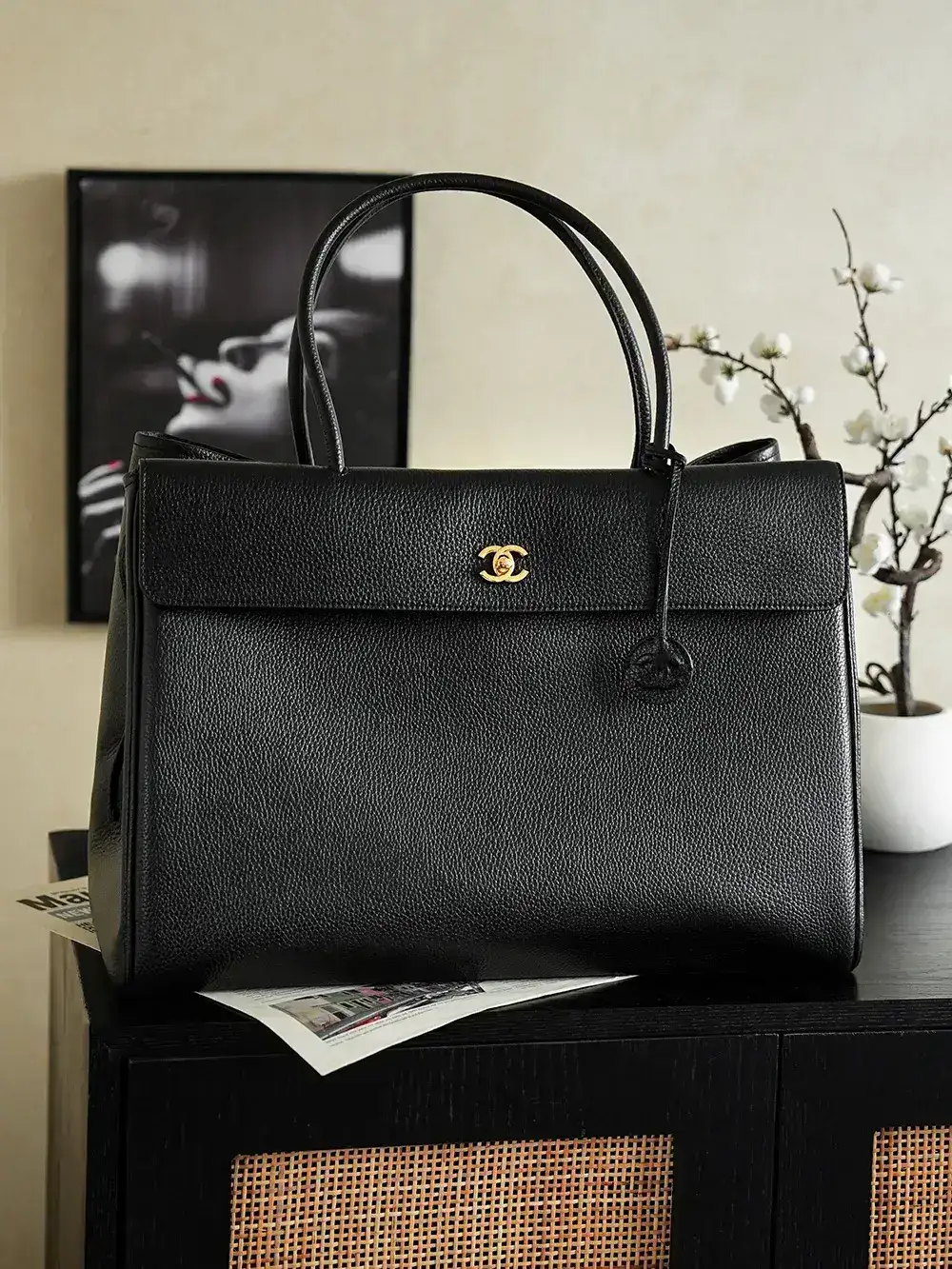 Chanel Black Quilted Leather Tote Bag product photo from LabelPicks