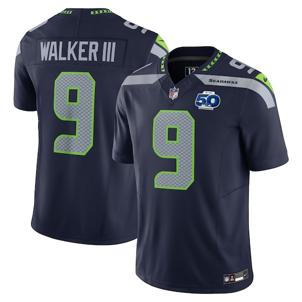 Kenneth Walker III Seattle Seahawks Nike Team 50th Season Vapor F.U.S.E. Limited Jersey - College Navy/Royal