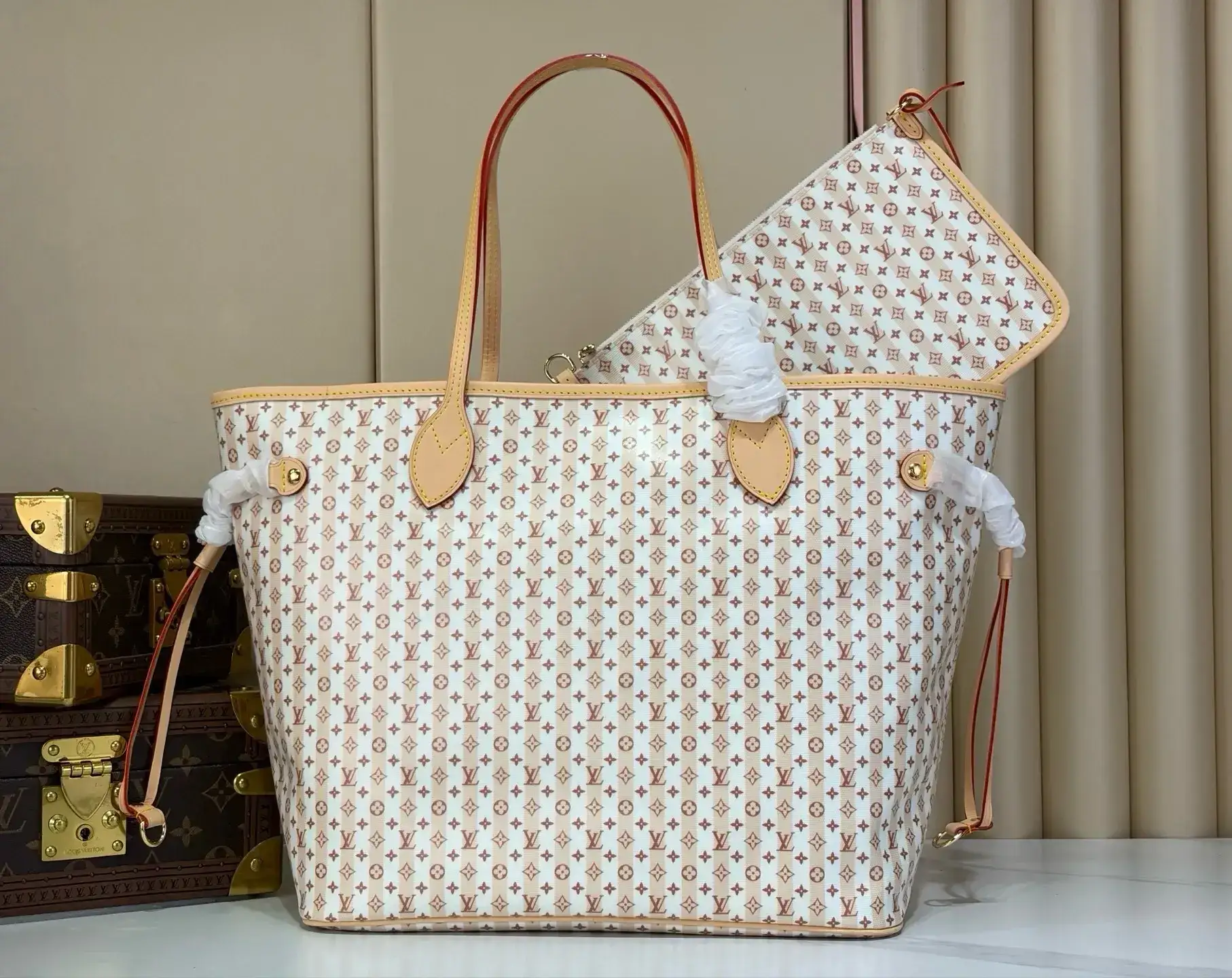 Louis Vuitton Red Neverfull Tote Bag product photo from LabelPicks