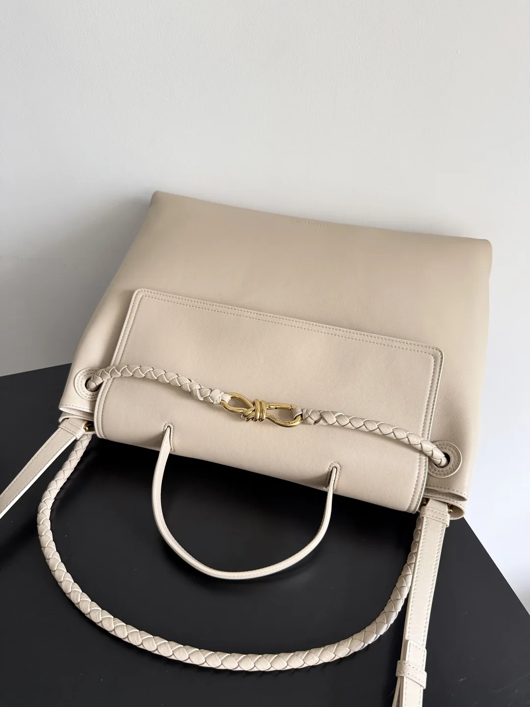 Bottega Veneta Knot Intrecciato Woven Leather Top Handle Bag product photo from LabelPicks