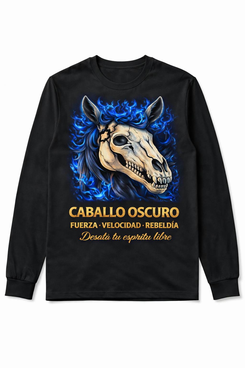 Remera Caballo Oscuro – Espíritu Libre