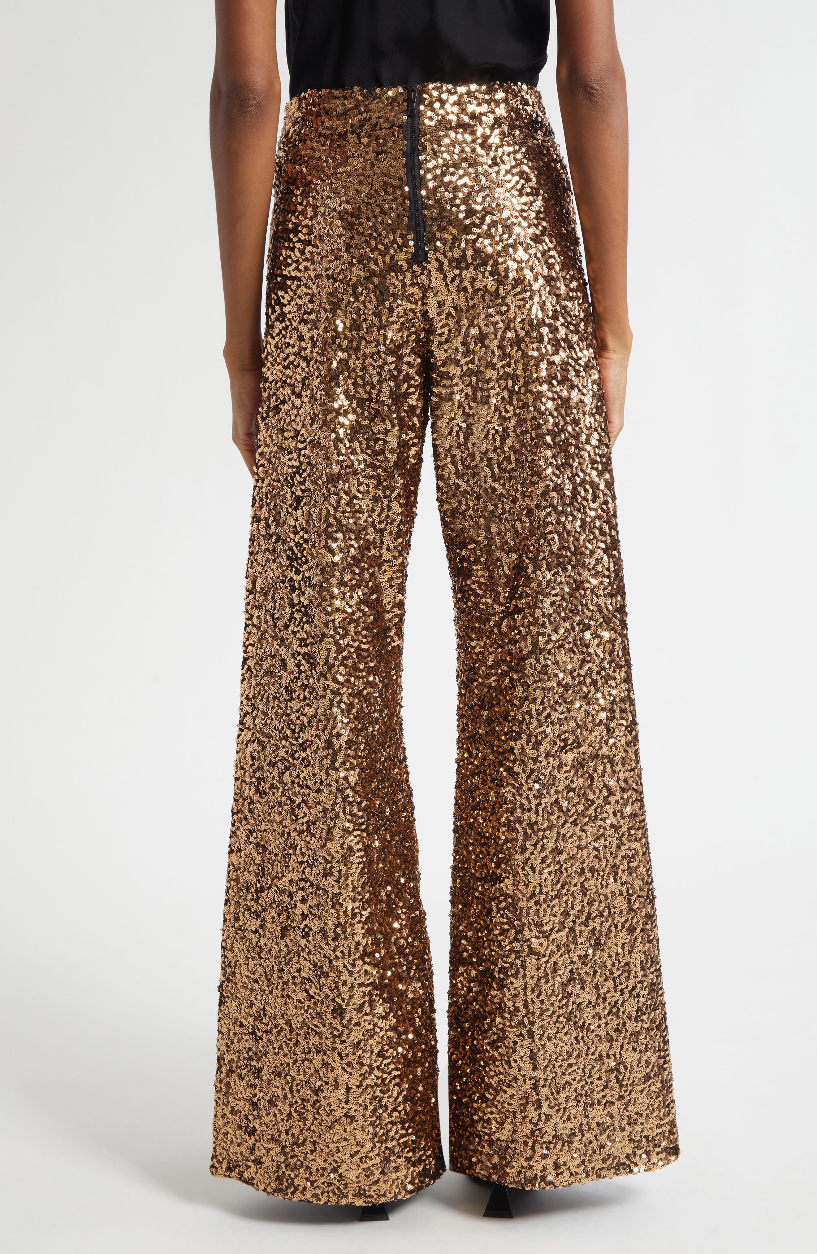 Alice + Olivia Athena Sequin Wide Leg Pants