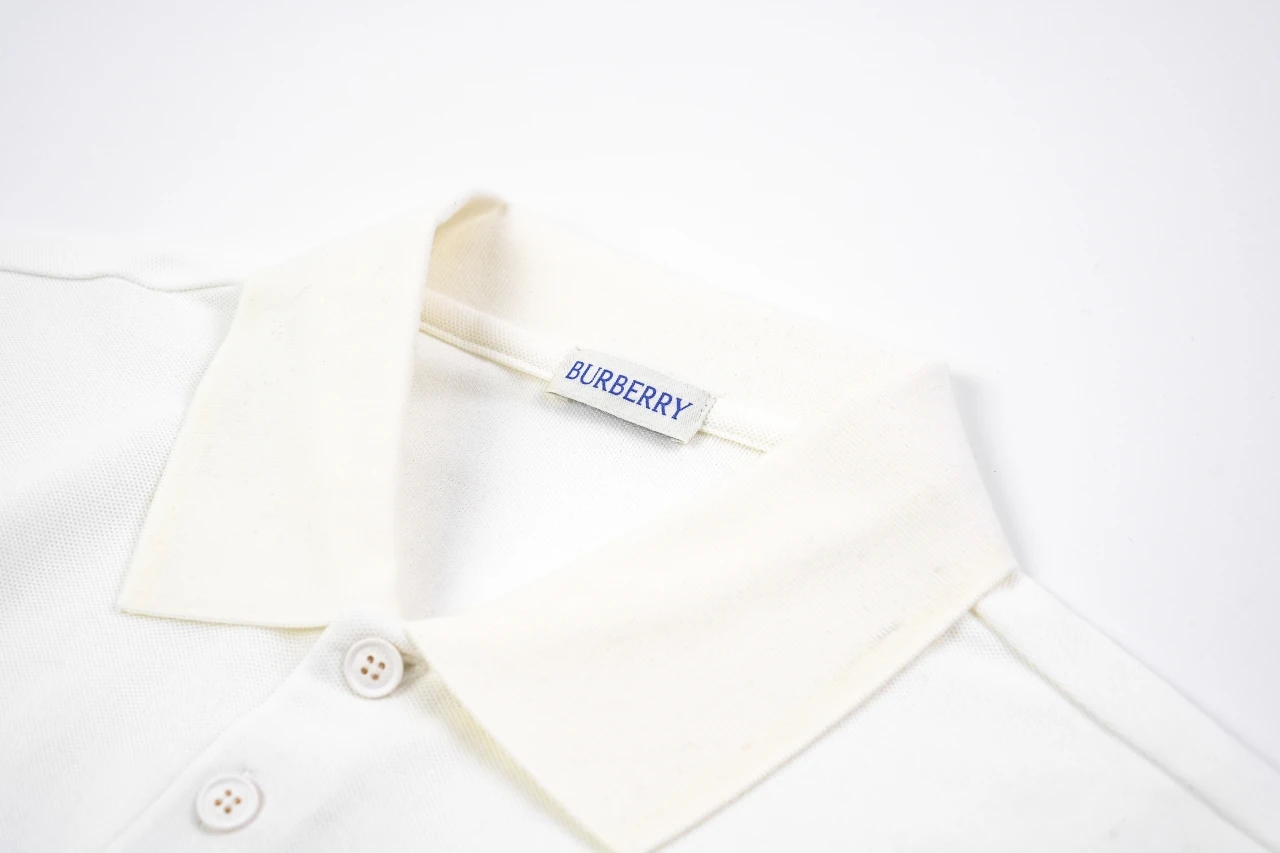 Burberry White Check Equestrian Knight Embroidered Polo Shirt product photo from LabelPicks