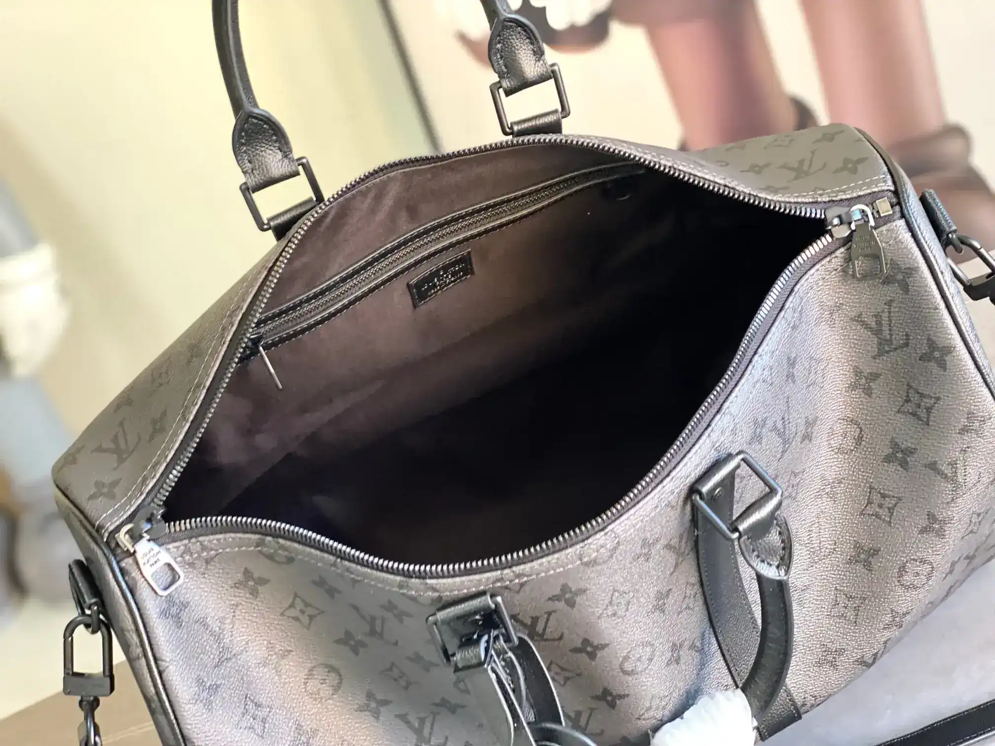 Louis Vuitton Grey Keepall Monogram Canvas Tote Bag product photo from LabelPicks