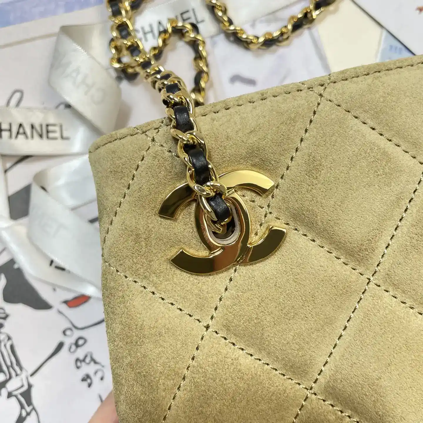 Chanel Gold Lambskin Tote Bag product photo from LabelPicks