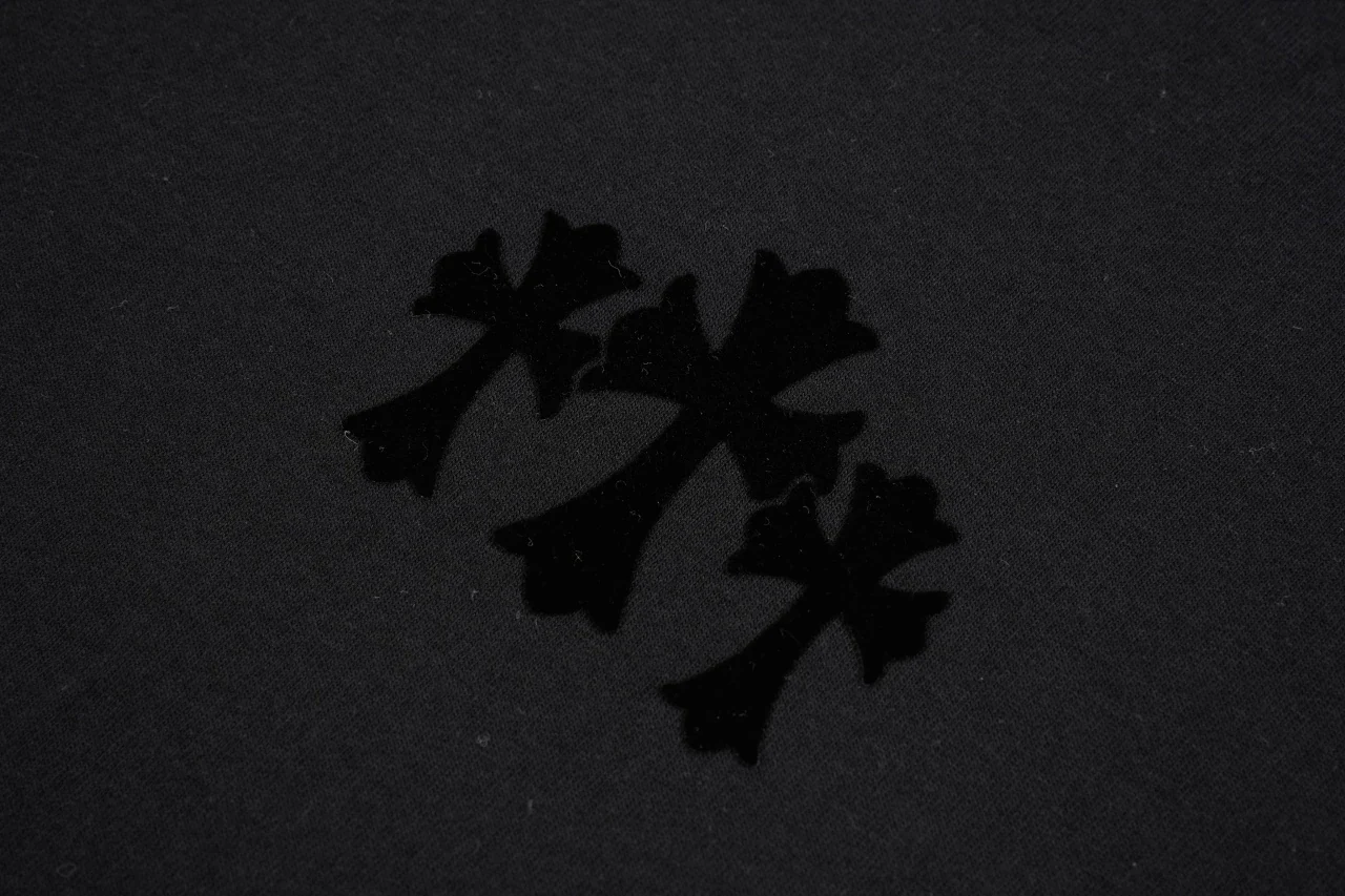 Chrome Hearts Black Flocked Cross Three Quarter Sleeve T-Shirt product photo from LabelPicks