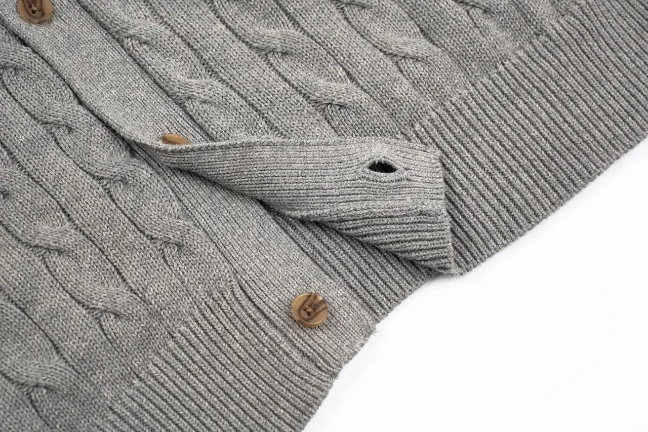 Ralph Lauren Grey Pony Embroidered Cable Knit Shirt product photo from LabelPicks
