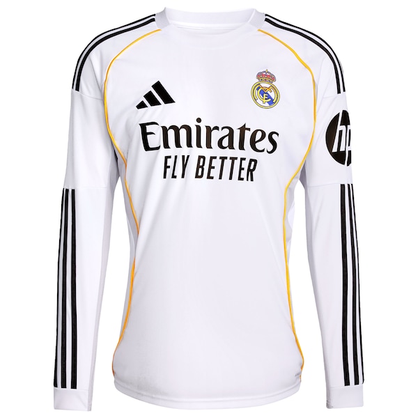 Los Merengues adidas 2025/26 Home Replica Long Sleeve Custom Jersey - White
