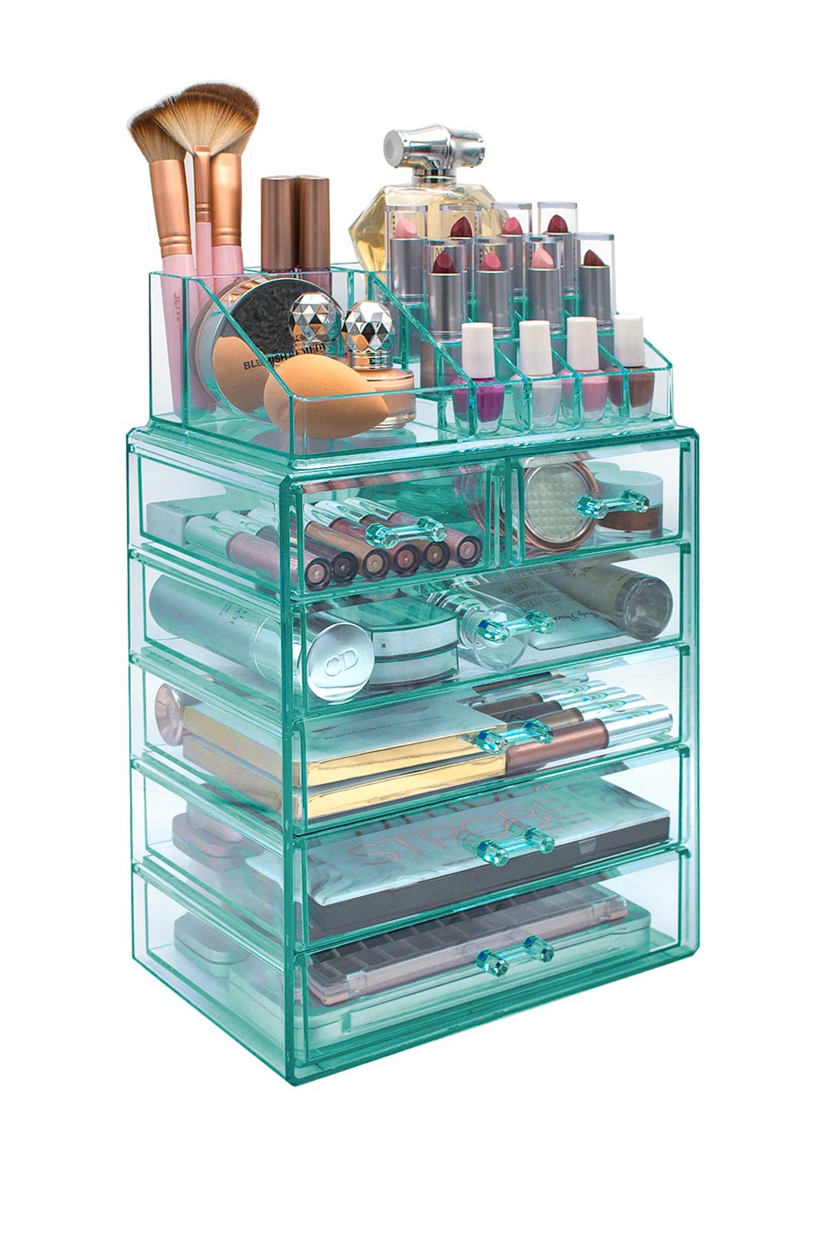 SORBUS Teal Makeup Storage Case