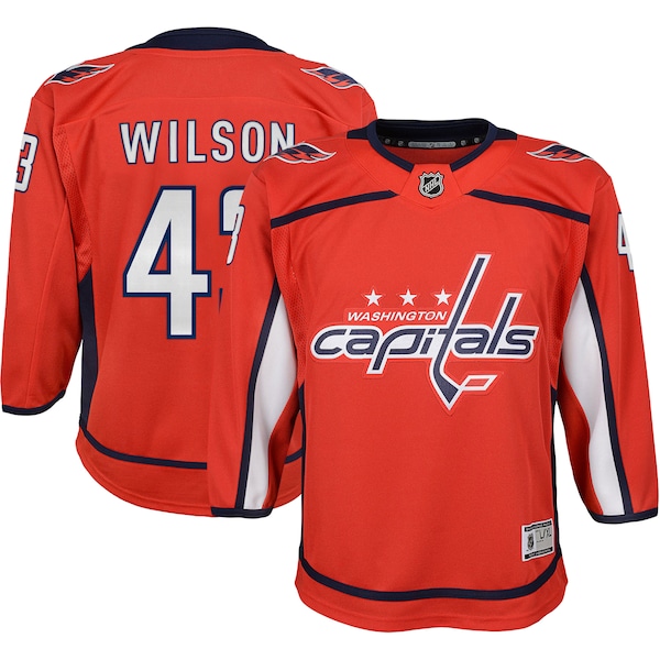 Tom Wilson Washington Capitals Youth 2022/23 Premier Player Jersey - Red/Navy