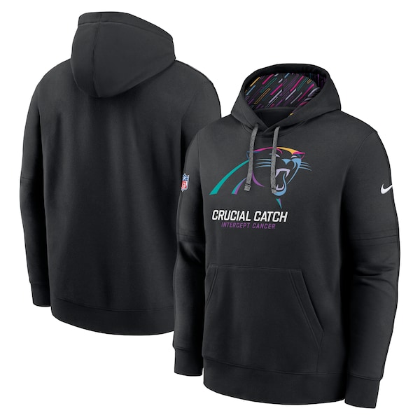 Carolina Panthers Nike 2024 NFL Crucial Catch Club Pullover Hoodie - Black