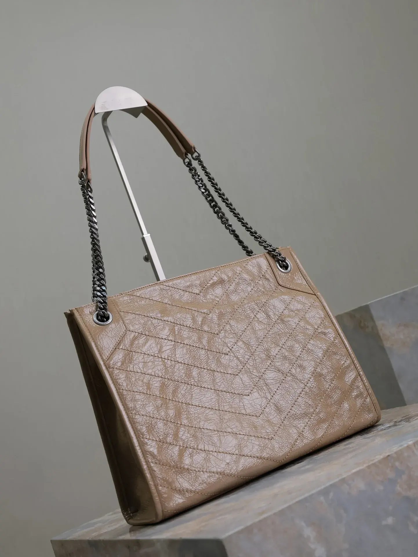 Bottega Veneta Beige Calfskin Tote Bag product photo from LabelPicks