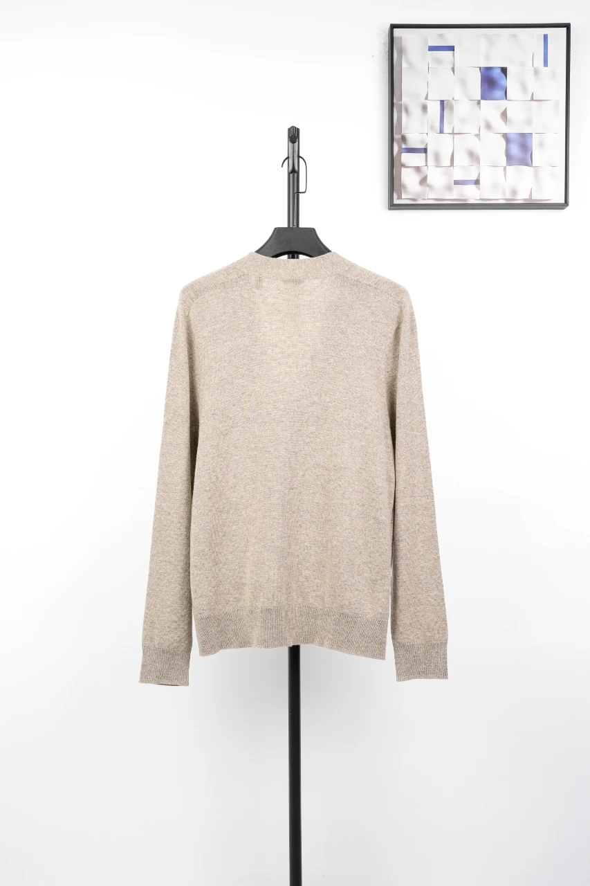 Burberry Beige Signature Embroidered Knit Cardigan product photo from LabelPicks