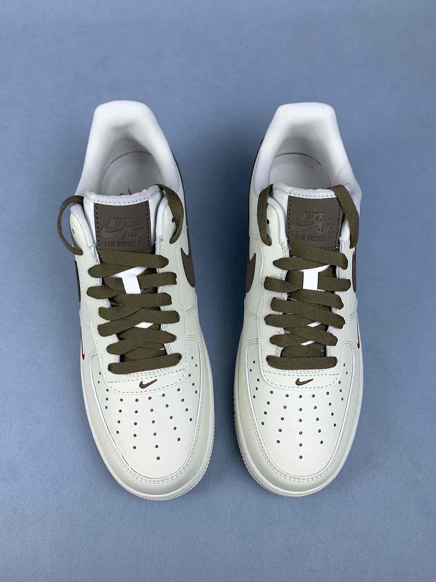 Nike Air Force 1 Low Premium 'Cream Brown' Custom Shoes