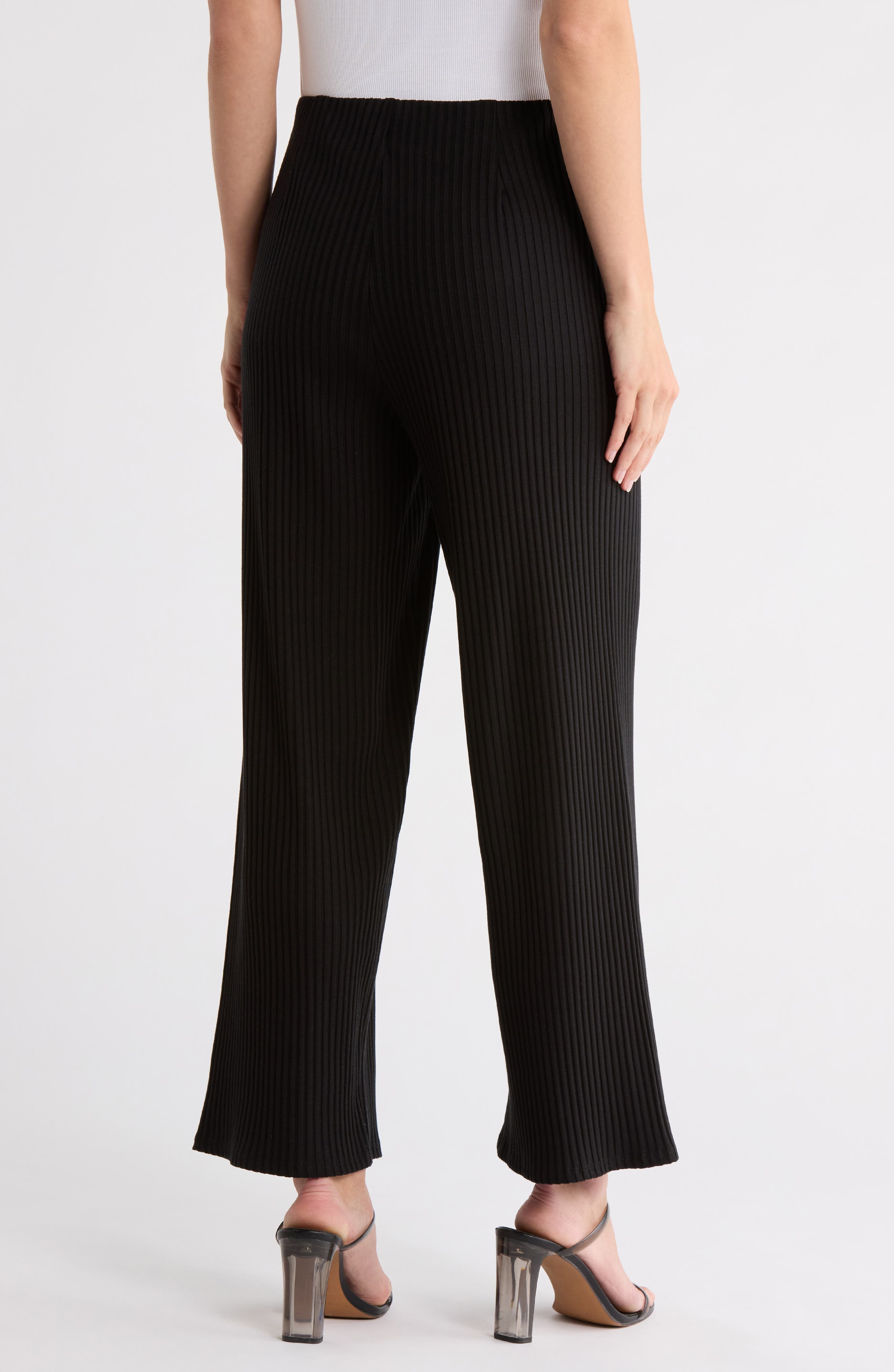 Eileen Fisher Rib Ankle Wide Leg Pants