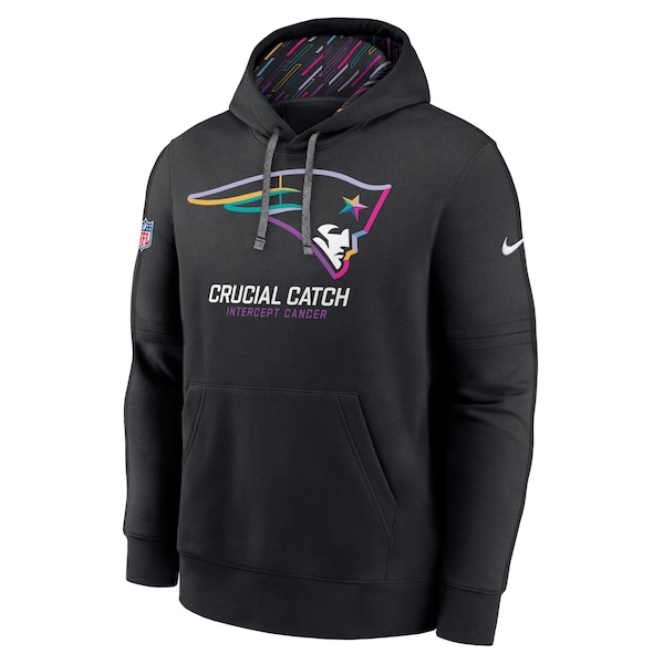 New England Patriots Nike 2024 NFL Crucial Catch Club Pullover Hoodie - Black