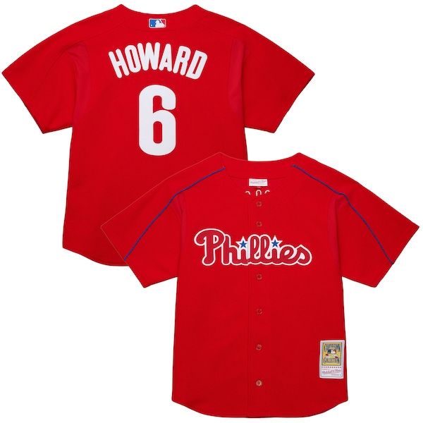 Ryan Howard Philadelphia Phillies  Cooperstown Collection Batting Practice Jersey – Red