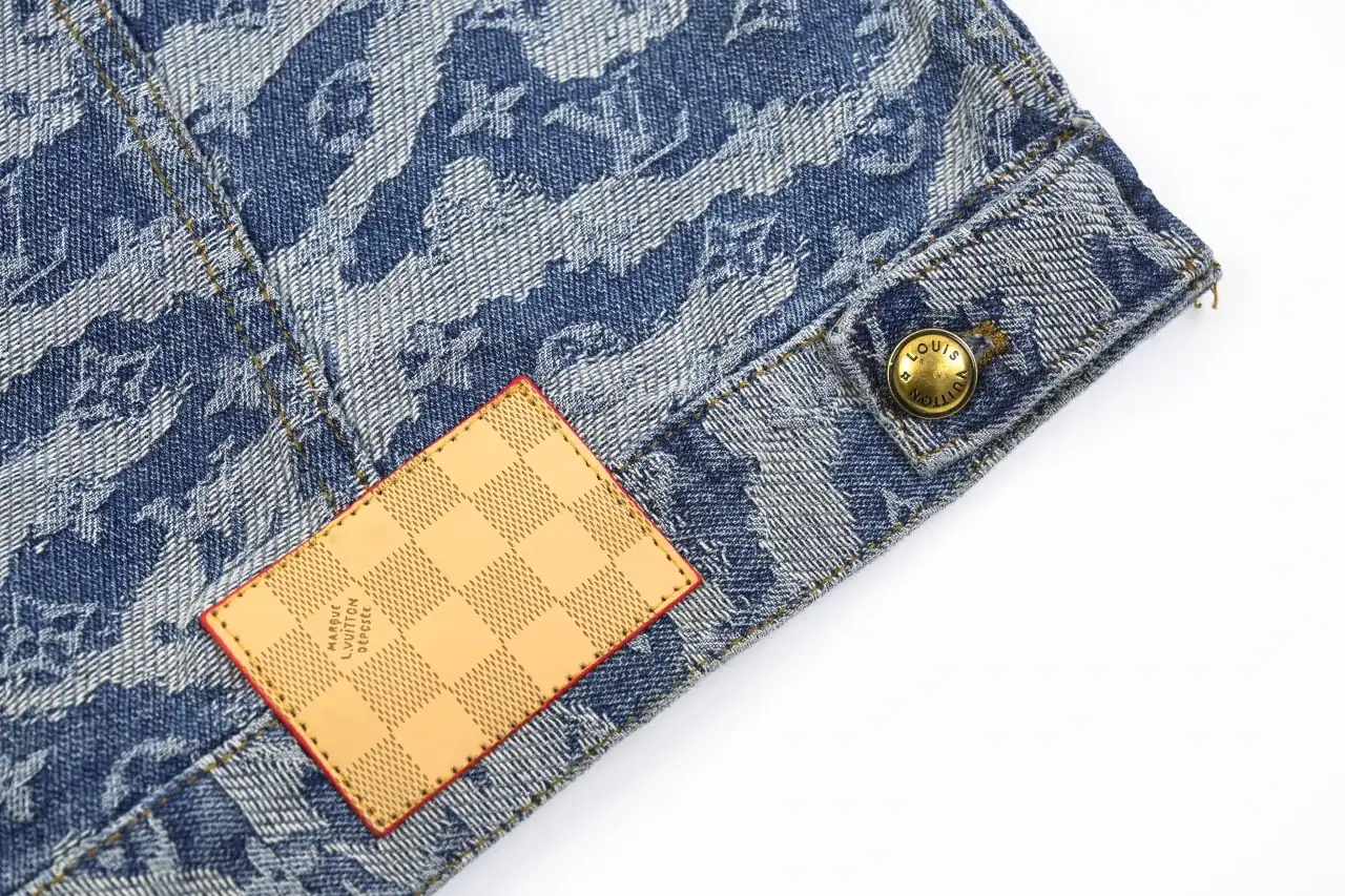 Louis Vuitton Blue Grey Camouflage Denim Jacket product photo from LabelPicks