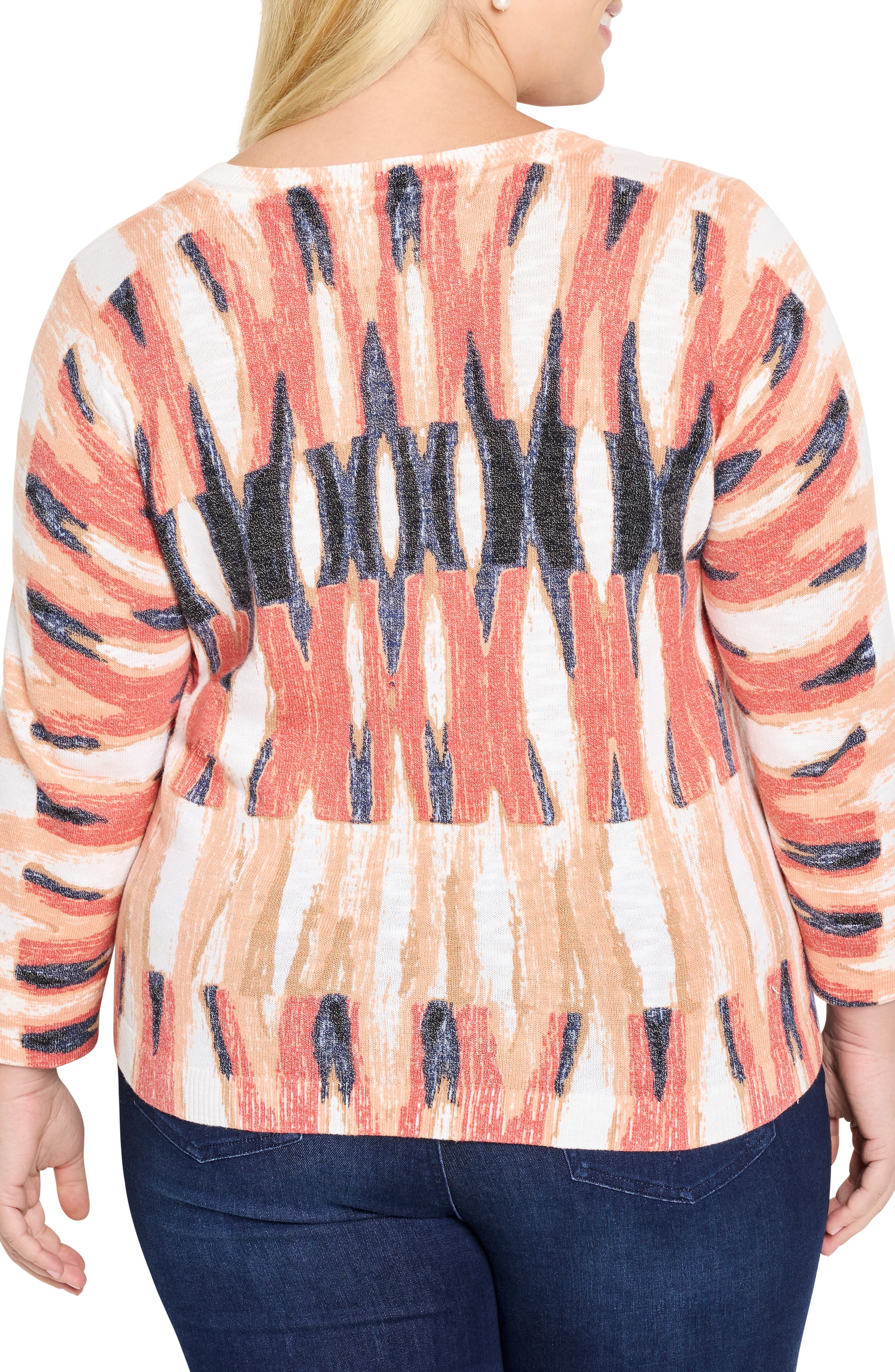NIC+ZOE Cotton Blend Slub Sweater