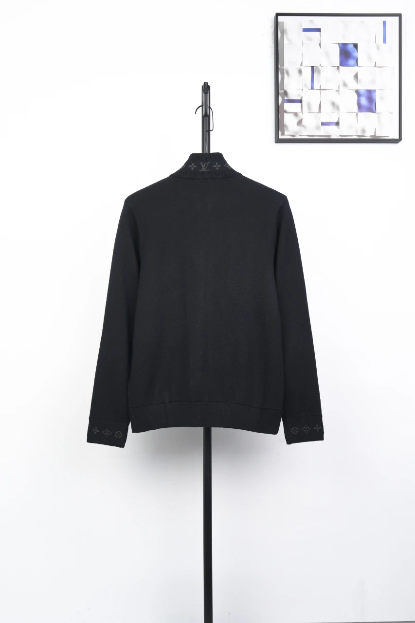 Louis Vuitton Black Jacquard Cuff Knit Zip Jacket product photo from LabelPicks