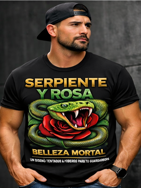 Remera Serpiente entre Rosas – Soy Libre