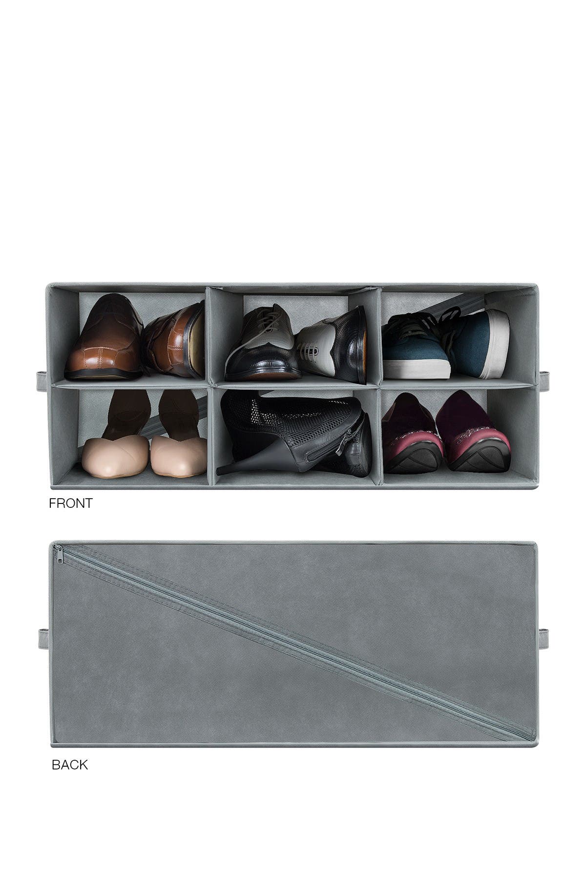 SORBUS Grey Shoe Bin
